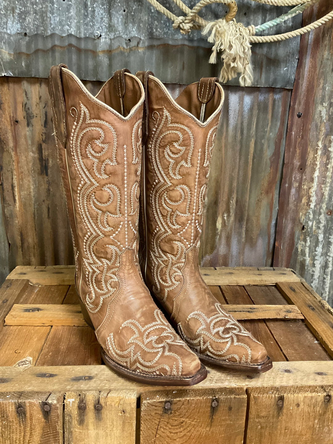 Circle G by Corral Leather Western Boot – Gilleys Western  display picture 2