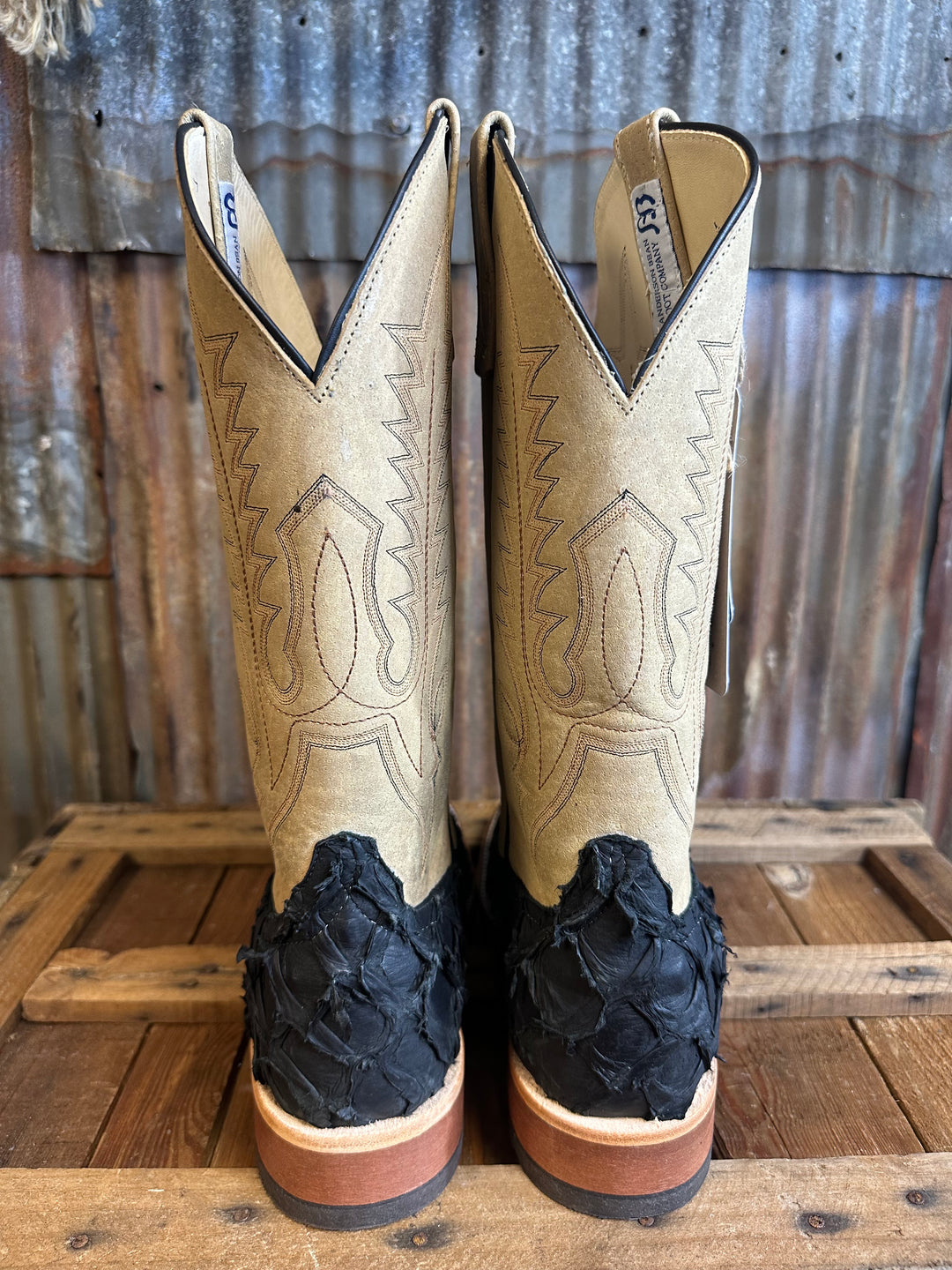 Anderson Bean ウエスタンブーツ SS 黒 Anderson Bean Black Matte Big Bass Western Boot – Gilleys Western